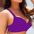 thumbnail image 2 of Baqcunre Plus Size Swimwear, Women Underwire Bikini Top Swim Top Bra Padded Swimsuit Tops 2025 Bathing Suit Tops Purple S, 2 of 4