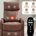 thumbnail image 3 of Manual Swivel Rocker Recliner Chair for Adults, Overstuffed Glider Chair for Nursery with Massage and Heat, Living Room Reclining Cha, 3 of 7