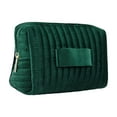 thumbnail image 2 of Embroidered Velvet Cosmetic Bag, Polyester Waterproof Storage Pouch for Lipstick Brushes, Portable for Travel Daily Use, 17x12x9cm, Assorted Colors, 2 of 6