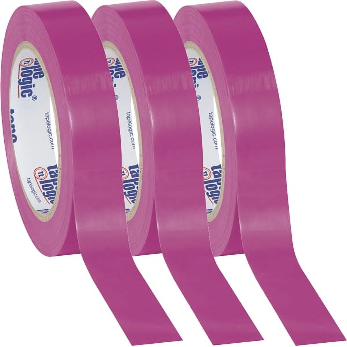 Tape Logic Purple Solid Vinyl Safety Tape 1" x 36 Yard Roll (3 Pack)