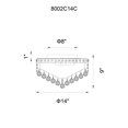thumbnail image 2 of CWI Lighting 8002C14C 4 Light Flush Mount with Chrome finish, 2 of 2
