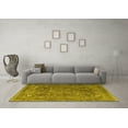 thumbnail image 3 of Ahgly Company Machine Washable Indoor Rectangle Persian Yellow Traditional Area Rugs, 5' x 7', 3 of 4