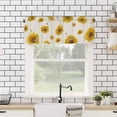 thumbnail image 4 of Kitchen Curtains Valances for Small Windows, Rustic Sunflower Bee Short Curtain Valance for Living Room, Farmhouse Burlap Rod Pocket Blinds Window Printed Drapes 1 Panel 54x18 Inch, 4 of 6