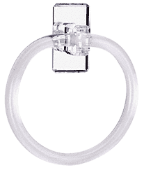Clear Acrylic Mirrored 5" Towel Ring 