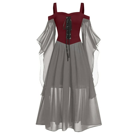 

Womens Dresses Butterfly Sleeve Corset Gown Up Dresses
