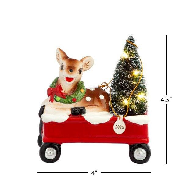 Mr. Christmas Nostalgic Vehicle Hanging Decorative Ornament Assortment, Red