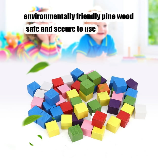 Colorful Safe Colored Block Set, Three Styles Wood Colored Block Toy, Education Toys A Gift For Children For Kids