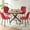 Wine Red, variant on NORDICANA Kitchen Table Set for 4, 37" Round Dining Table and Grey Velvet Dining Chairs Upholstered