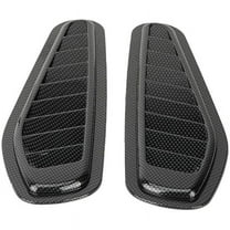 Car Air Flow Intake Cover, Decorative Scoop Bonnet Vent Hood Cover Universal Carbon Fiber Style Auto 2Pcs