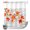 White, variant on No Hook Shower Curtain, Fall Maple Leaves Shower Curtains for Bathroom with See Through Top Window, Vintage Rustic Botanical Wooden Gray Waterproof & Washable Bath Curtain Stand Up Stall 36"x72"