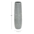 thumbnail image 3 of Deco 79 Ceramic Vase with Varying Patterns, 7" x 7" x 22", Gray, 3 of 11