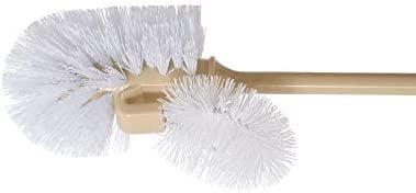 Toilet Bowl Brushes with Lip Beige, Multi Pack Toilet Brush Scrub Under Rim, Bathroom Cleaner Scrubber, Heavy Duty Bristles Scrub Brush (3)