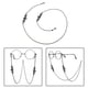 thumbnail image 4 of Cadena de Moda Negro de Sol Collar Retenedor de Cordón para Sunnimix Cadenas para anteojos, 4 of 8