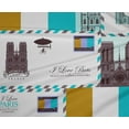 thumbnail image 5 of oneOone Polyester Lycra Gamboge Yellow Fabric Paris Postcard Quilting Supplies Print Sewing Fabric By The Yard 56 Inch Wide, 5 of 6