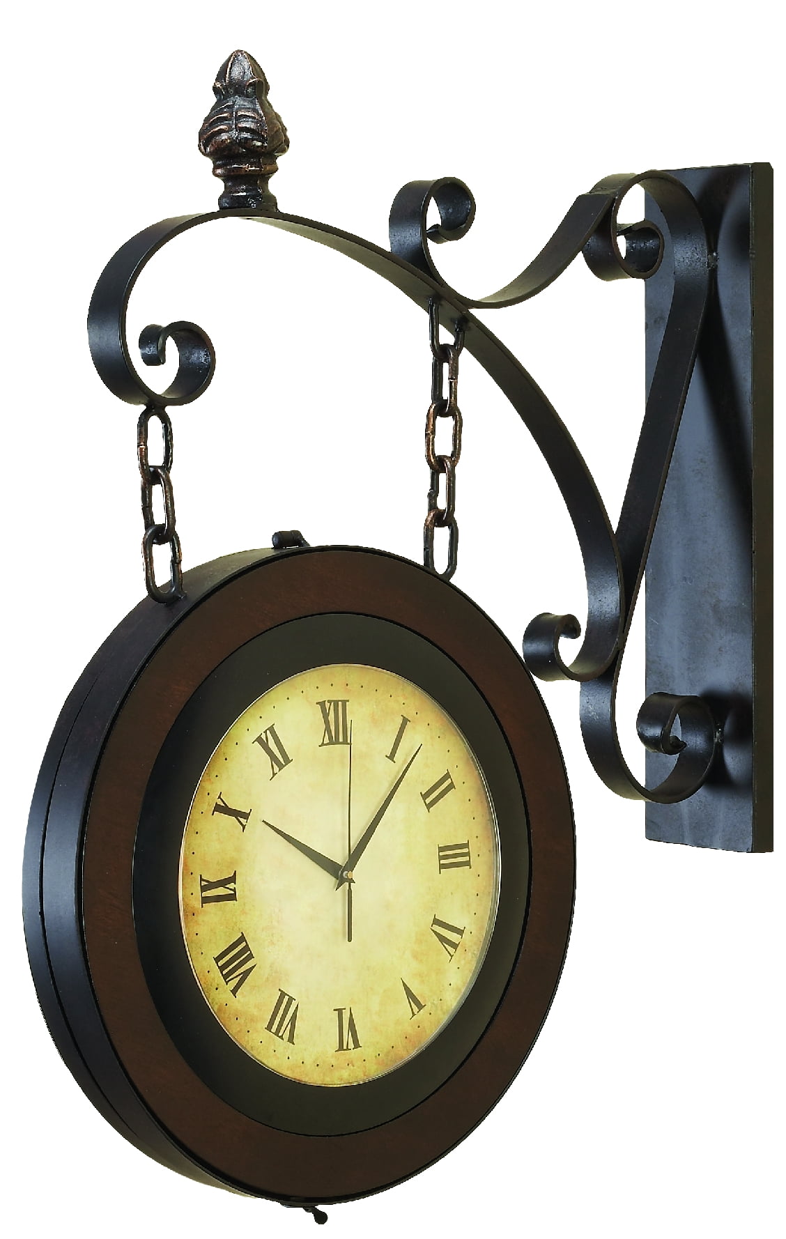 Metal Wall 2 Side Clock For Better Time Keeping