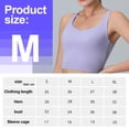 thumbnail image 2 of Ropa interior deportiva para mujer, camiseta de entrenamiento con almohadillas cruzadas en la espalda, top color piel de sujeción media para mujer, violeta claro, 2 of 6