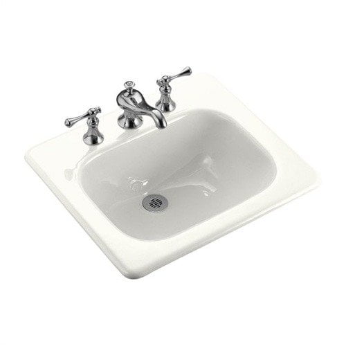 Kohler Tahoe Self-Rimming Bathroom Sink with Single Hole Faucet Drilling