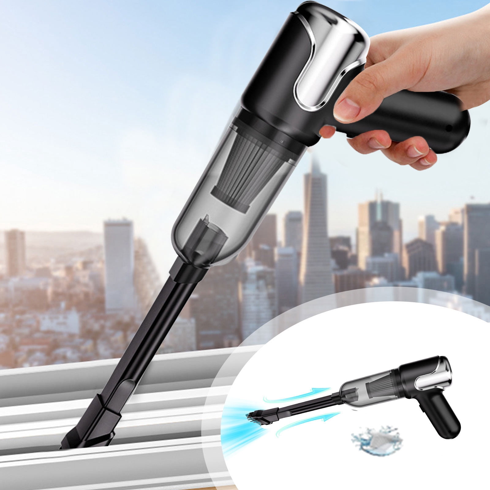 Matoen Car Vacuum Cleaner, Portable High Power Cordless Vacuum Cleaner Rechargeable Handheld Vacuum Cleaner for Vehicle Homeand Office