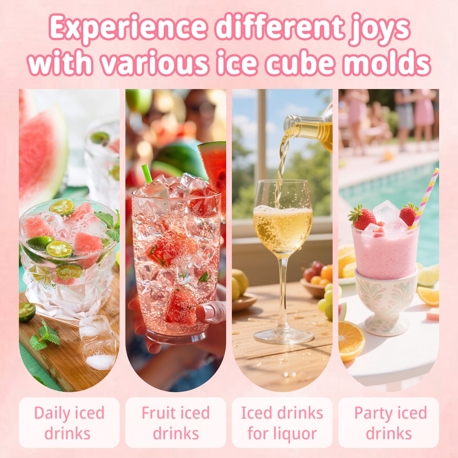 Silicone Ice Cubes Tray Rose Ice Making Tool for Home Gatherings and Beverage Decorations Drink Accessories