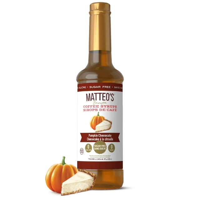 Matteo's Sugar Free Coffee Flavoring Syrup, Pumpkin Cheesecake