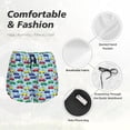 thumbnail image 4 of Rateoe Transport Printed 2 in 1 Women's Workout Shorts for Athletic Gym Running Shorts with Phone Pockets-Medium, 4 of 7