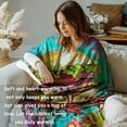 thumbnail image 5 of Burger Art Blanket, Colorful Food-Themed Fleece Throw with Vibrant Hamburger Design, Soft Cozy Lightweight Blanket, for Food Lovers, 40x50 in,Decor, 5 of 5