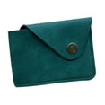 thumbnail image 3 of Cartera tarjetero, pequeño estuche regalo para hombres y mujeres, estilo vintage, compacto, piel sintética. Verde, 3 of 8