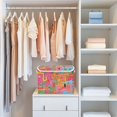 thumbnail image 4 of Yayeee Collapsible Storage Bin with Lid Fabric Closet Decorative Basket with Handles, Art City, 4 of 7