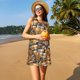 thumbnail image 3 of Fotbe Vintage Bottles Vestido de Verano sin Mangas para Mujer – Vestido Midi Línea A, Estilo Camiseta Floral, Vestido Playero Casual y Fluido, 3 of 7