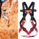 thumbnail image 5 of Arnés de Escalada Profesional, Equipo de Protección para Toda La Pierna, Cinturón de Protección, Extensión de Entrenamiento, Arborista, Cueva de negro rojo, 5 of 9