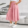 thumbnail image 7 of Besolor Wide Leg Capri Pants for Women Drawstring Elastic High Waisted Pant Casual Loose Loungewear Capris Trousers with Pockets, 7 of 7