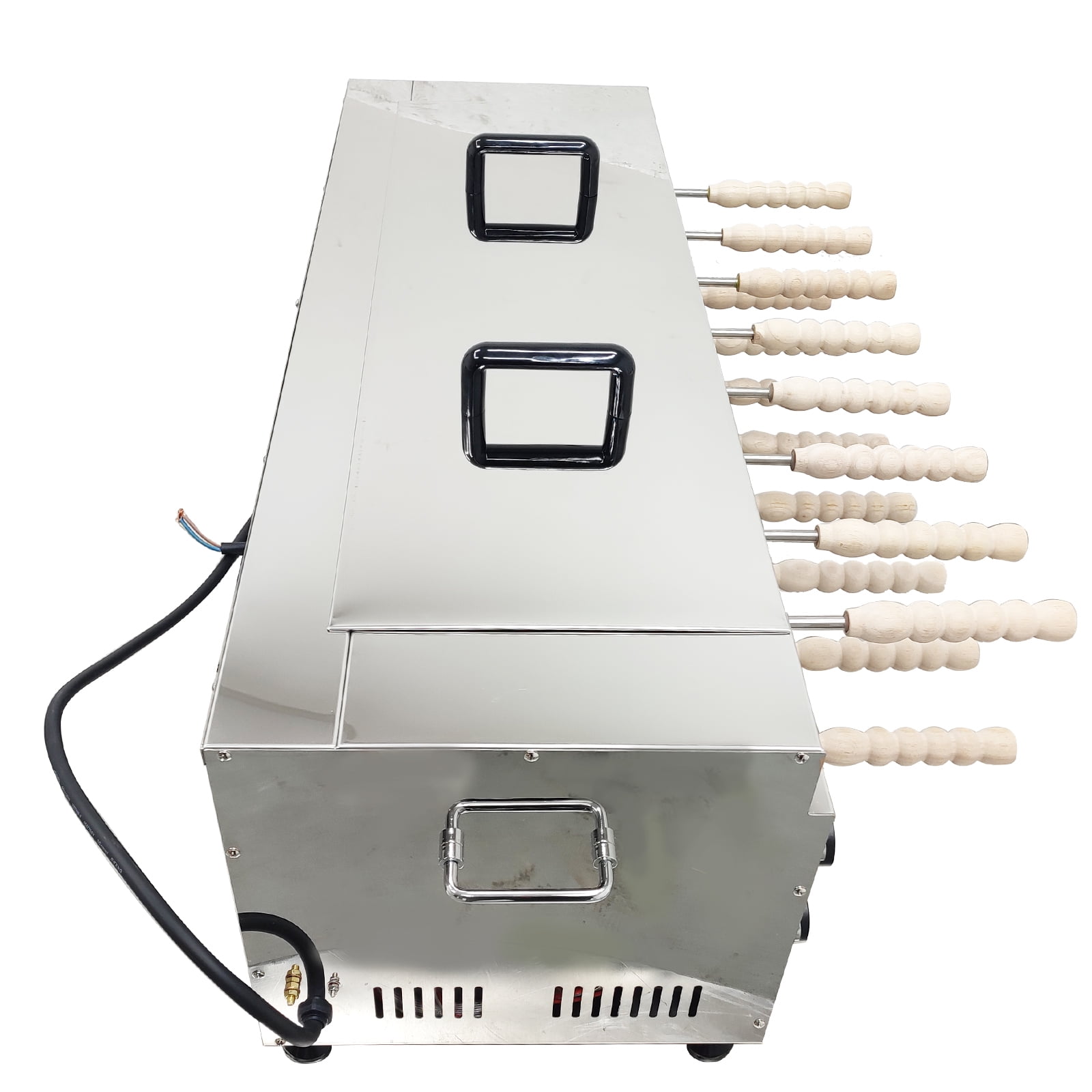 Electric Double-Layer Chimney Cake Baking Machine Baking Oven Grill Chimney Rolling Machine 220V