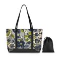 thumbnail image 7 of FORMRS Canvas Laptop Tote Bag for Women with 15.6" Computer Compartments Shoulder Handbag, Green Floral, 7 of 7