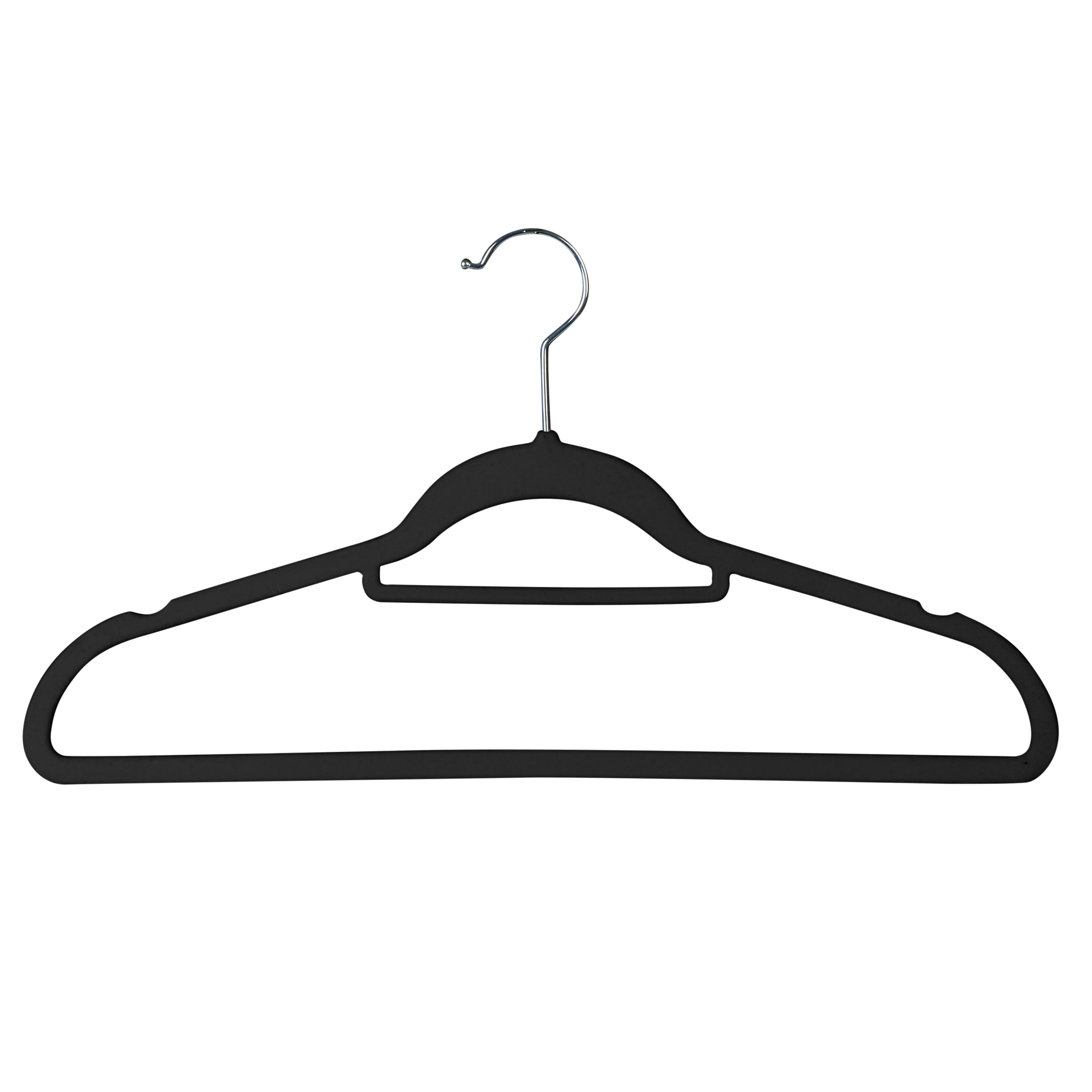 Isaac Mizrahi 120 Pack of Velvet Hangers in Black