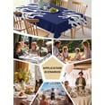 thumbnail image 5 of Coral Navy Blue Table Cloth, Coastal Ocean Marine Nautical Beach Waterproof Tablecloth for Rectangle Tables, Reusable Washable Fabric Table Cover for Restaurant Kitchen Dining Tables 60"x102", 5 of 6