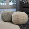 thumbnail image 4 of Christopher Knight Home Malibu Fabric Pouf, Grey, 4 of 7