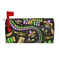 thumbnail image 2 of Daiia Mardi Gras3 Mailbox Cover , Magnetic Welcome Mailbox Wraps Post Letter Box Cover for Garden Yard Home Decor-21x18 in, 2 of 9