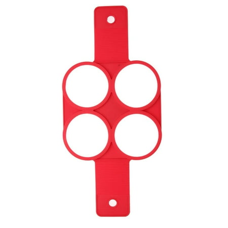 

Tiyuyo Silicone 4 Hole DIY Pancake Maker Bake Cake Mold Mini Egg Tools (Round)