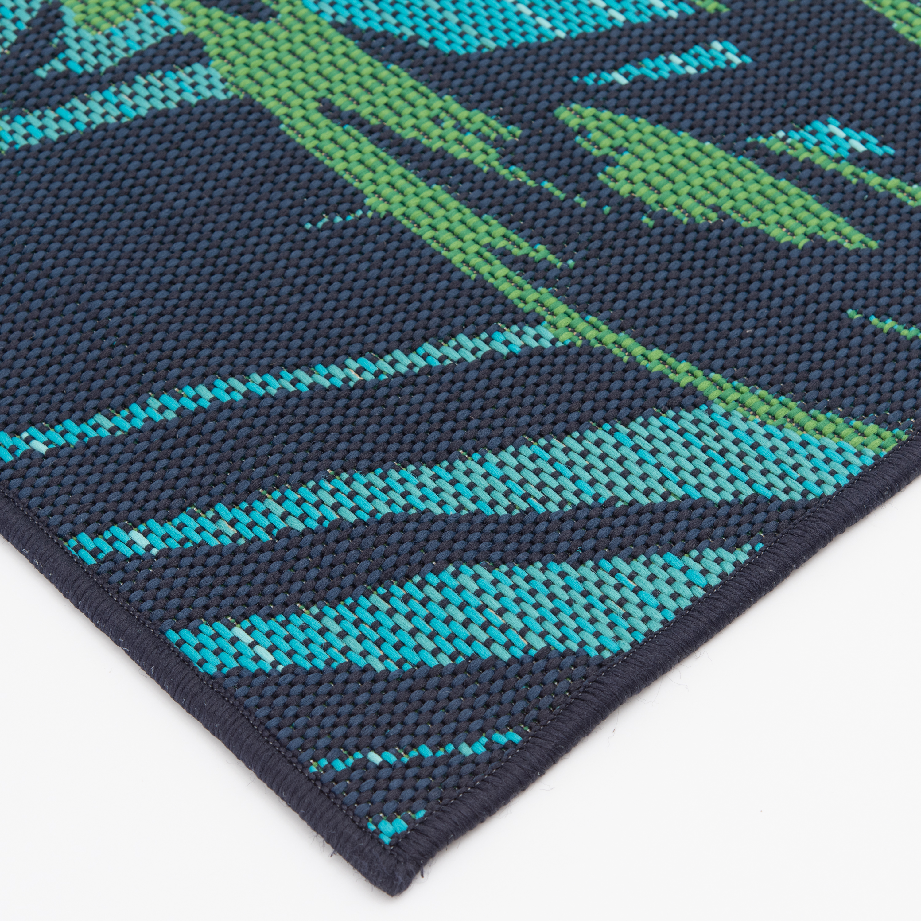 Mainstays 6' x 9' Blue Palm Indoor Outdoor Area Rug