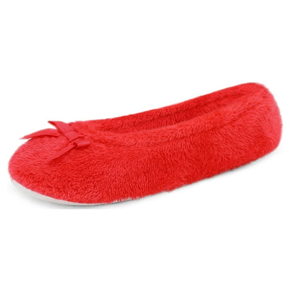 Dream Pairs Womens Soft Memory Foam Slippers Slip-on Ballerina Winter House Slippers Bedroom Fuzzy Slippers Shoes BALLERINA BURGUNDY Size 8