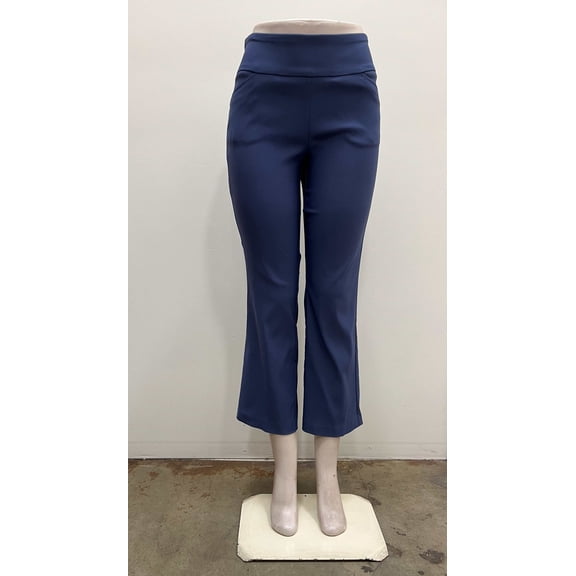 Counterparts Women's pull on luxe stretch boot cut ankle length Pants with front slash pockets