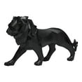 thumbnail image 3 of deevoka Animal Sculpture Geometric Figure Bookshelf Living Room Lion Statue Figurine Black, 3 of 9
