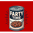 thumbnail image 2 of Fart Time Beans Adult Red Crew Neck Short Sleeve Tee-Medium, 2 of 4
