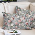 thumbnail image 2 of Vintage Spring Floral Throw Pillow Covers, Summer Botanical Watercolor Soft Breathable Pillow Cases with Invisible Zipper for Sleeping, Toddler Pillowcases for Couch Bed Sofa Chair 12x20 Inches, 2 of 9