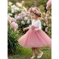 thumbnail image 5 of 2Bunnies Girls' 12M-10yr Peony Lace Straight Long Sleeve Knee Flower Girl Dress, 5 of 7