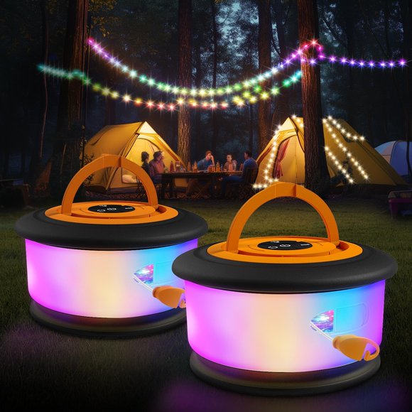 Guirnalda de luces para acampar Zocelight, 10 m, recargables, 19 modos