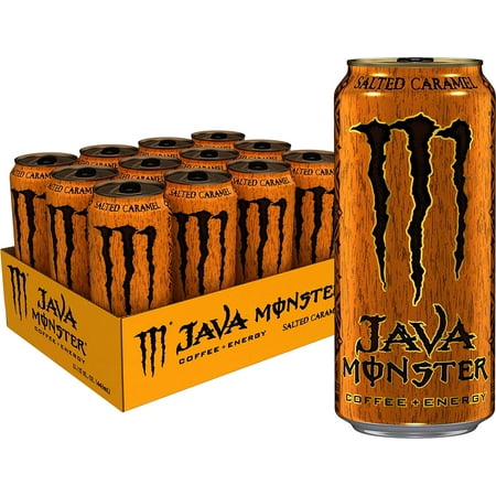 BBD: 11/2024. Java Monster Salted Caramel, Coffee + Energy Drink, 15 Fl Oz Cans (12-Pack)