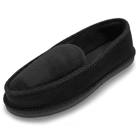 SLM Men's House Slippers Moccasin Corduroy Slipper