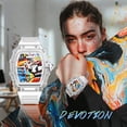 thumbnail image 4 of BOZLUN Men Watch Luxury Automatic Mechanical Watches Self Winding, Luminous Waterproof 3D Dial Watches for Men White, 4 of 11