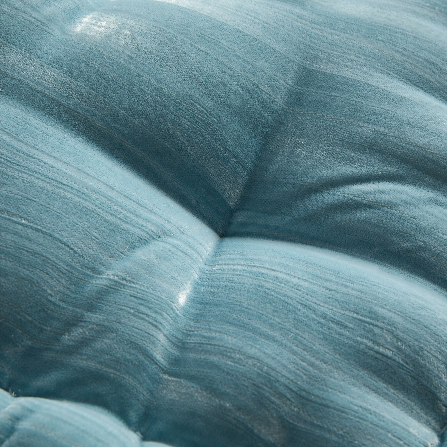 Style House Light Blue Velvet Floor Pillow, 20" x 20"